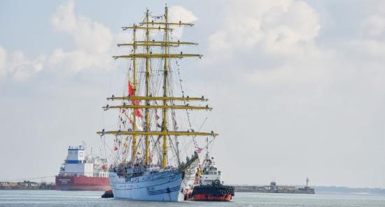 Indonesian Navy Ship KRI Bima Suci Arrives